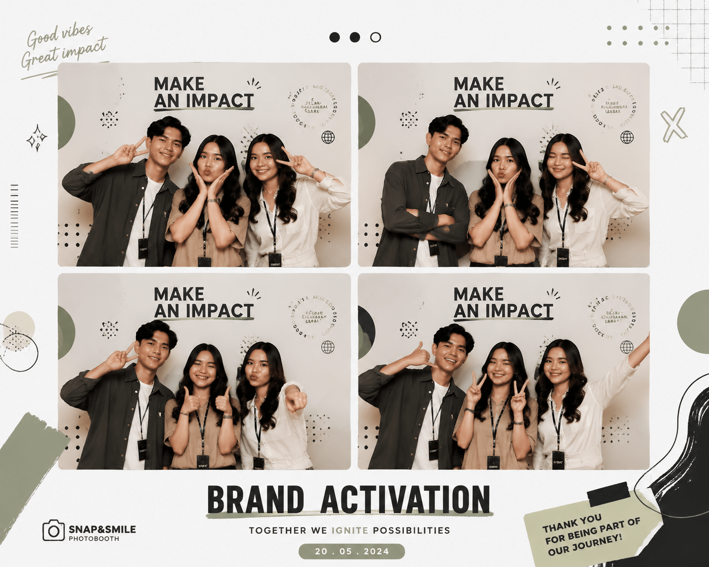 Photo strip hasil photobooth di brand activation